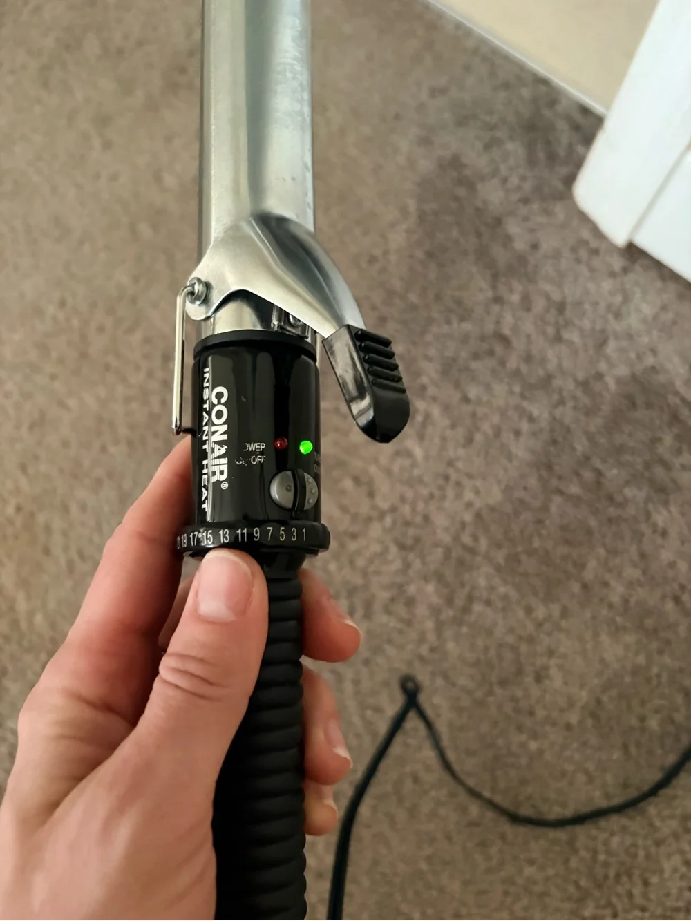 Conair Silver/Black Curling Iron - Women Hair Tools
